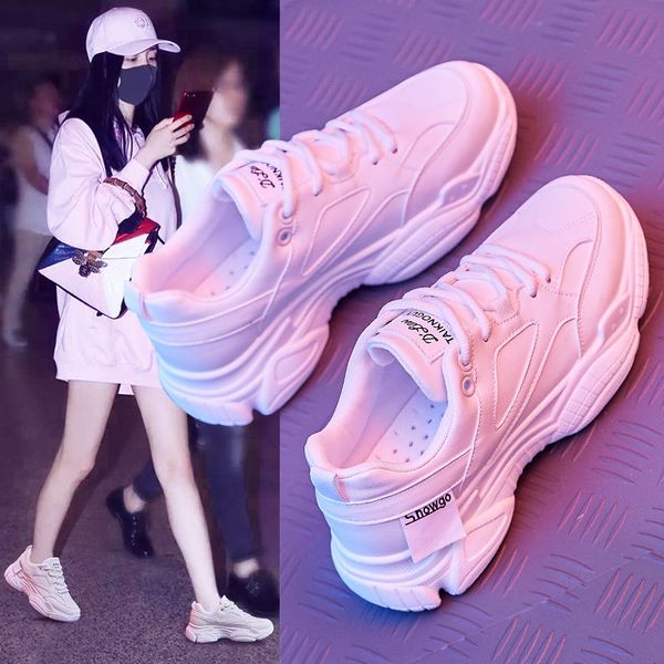 

leather sports shoes wild ins autumn breathable little white father tide shoes summer women's sports sneakers casual