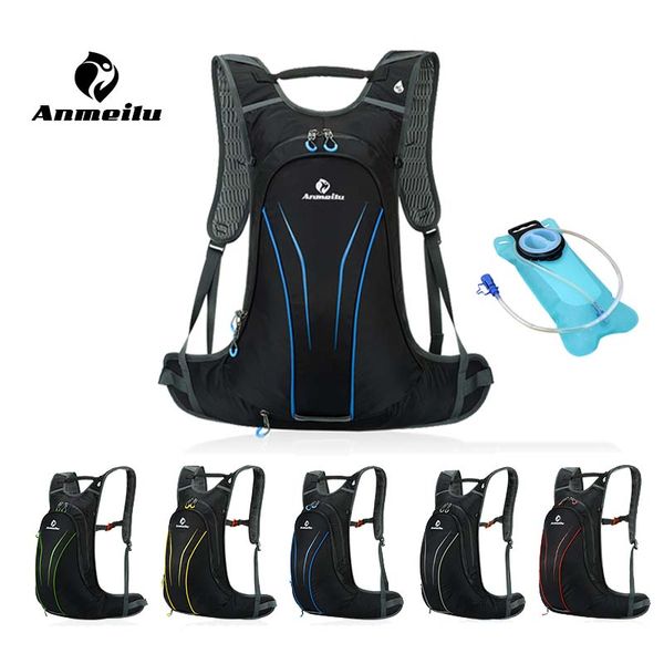 

anmeilu 20l outdoor sports bag rain cover waterproof cycling backpack with 2l water bag climbing camping hiking rucksack bags