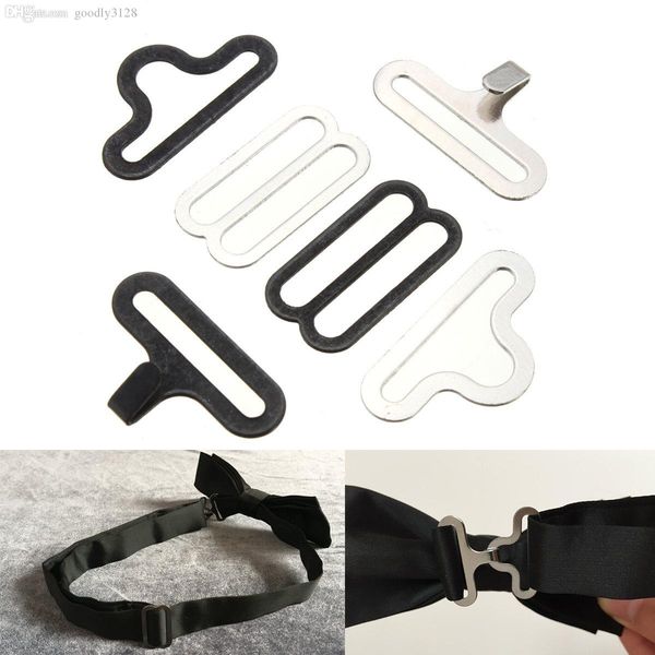 

wholesale bow tie clip hardware cravat clips hook fastener for necktie strap, Silver