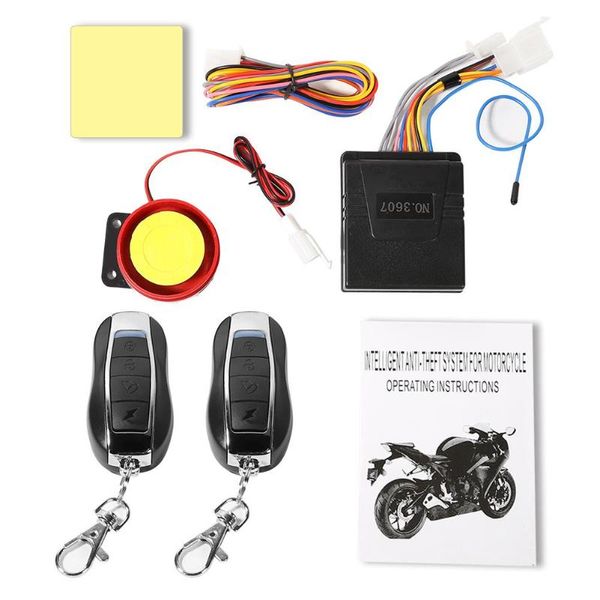 

car alarm motorbike 12v universal alarma auto moto remote control motorcycle alarm system anti-theft security signaling