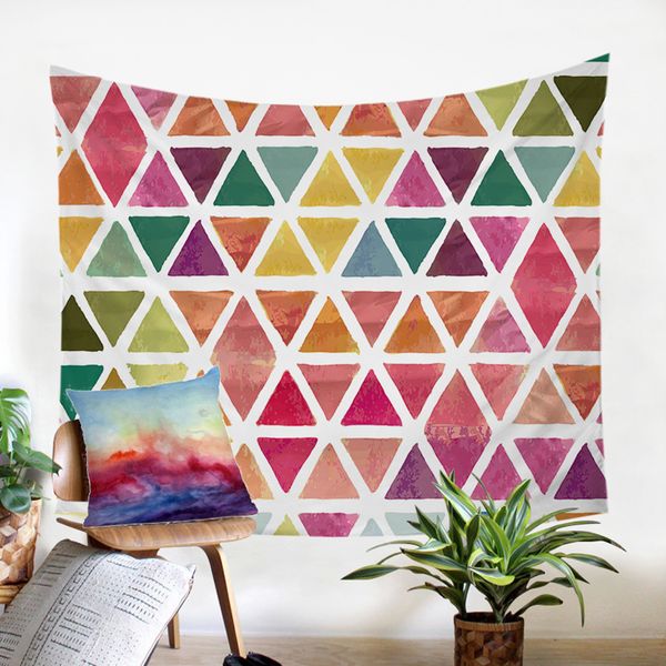 

colorful geometry wall hanging beach mandala towel tapestry watercolor wall hanging wall carpets dorm decor psychedelic tapestry