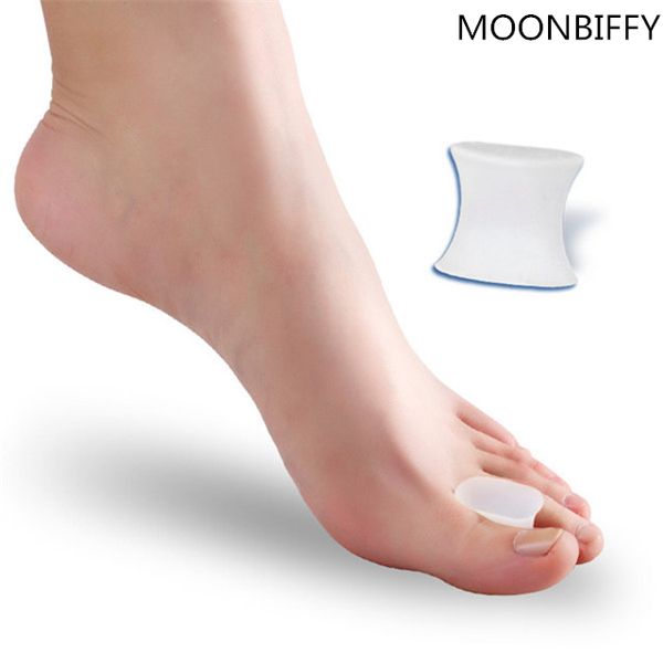 

silicone hallux valgus toe separator medical for correction thigh bone points overlapping separation unisex, Black