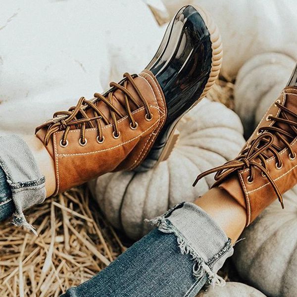 

2019 new fashion autumn winter mid-calf boots women flats heels warm plush pu leather boots knee high, Black