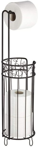 

подставка для туалетной бумаги twigz, рулон туалетной бумаги для хранения в ванной комнате-матовый черный