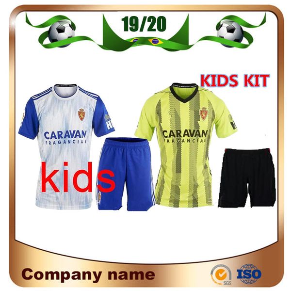 

2020 real zaragoza shinji kagawa kids kit soccer jersey 19/20 zaragoza zapater soccer shirt vazquez pombo saragossa children football unifo, Black