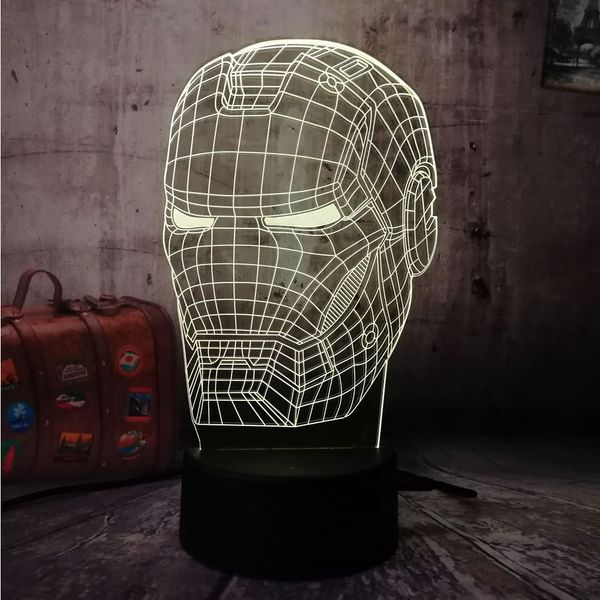 Avengers Hulk Deadpool 3d Led Night Light Multicolor Rgb