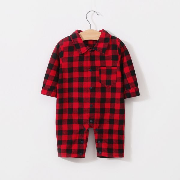 

fashion autumn baby boy casual romper infant plaid print long sleeve children jumpsuit outfits, Blue