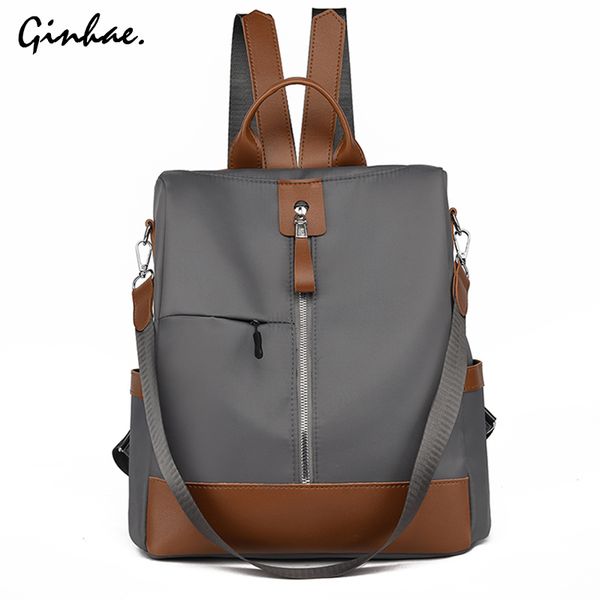 

fashion large capacity oxford backpack anti-theft casual solid ladies shoulder bags simple multifunction female school bags sac
