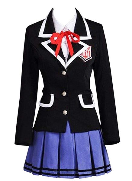 

date a live tokisaki kurumi cosplay nightmare cosplay costume school uniform, Black