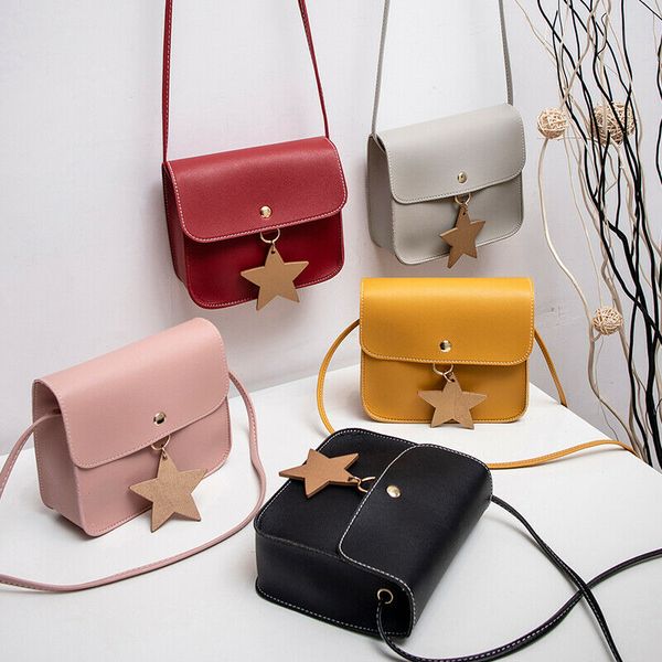 

fashion new women's shoulder bag mini square bag pu leather solid color messenger