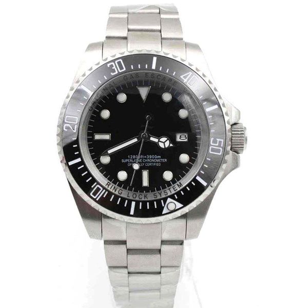 

2020 fashion mens deep watch ceramic bezel sea -dweller sapphire cystal stanless steel with glide lock automatic mechanical mens watche, Slivery;brown