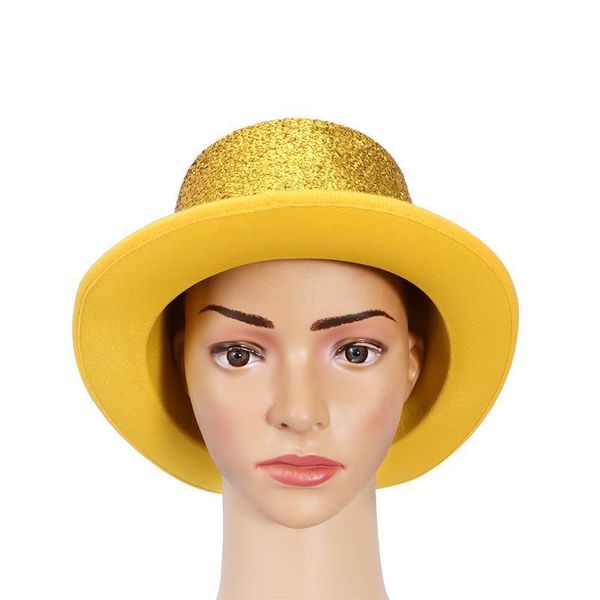 

полиэстер с блестками магическое шоу крышкой производительности блеск шляпа косплей партии мага кап партия блоков творческий шляпа (зеленый