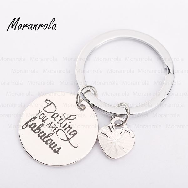 

new fashion heart jewelry accessories men and women trendy keychain round link chain charm necklace artistic word choker pendant, Silver