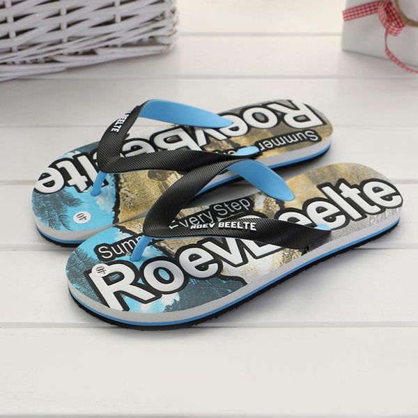 

men slippers 2019 summer flip flops male man sandals fashion outdoors flats ankle heel round toe flip flops slipper beach shoes, Black