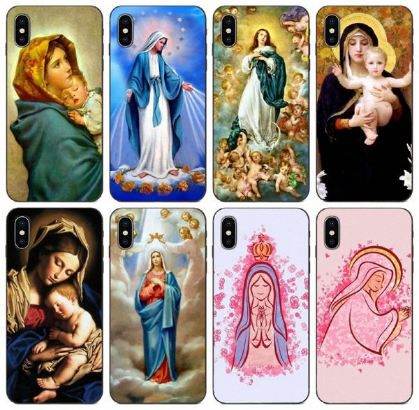 

tongtrade] statue virgin maria case for iphone 8 7 6s 5s plus 11 pro max x xs samsung s10 lite s10 5g huawei p30 xiaomi max 2 silicone case