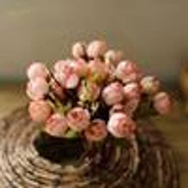 

zinmol silk rose flower artificial flowers vivid fake leaf for home wedding decoration garden table decor small rose 6 colors c18112601
