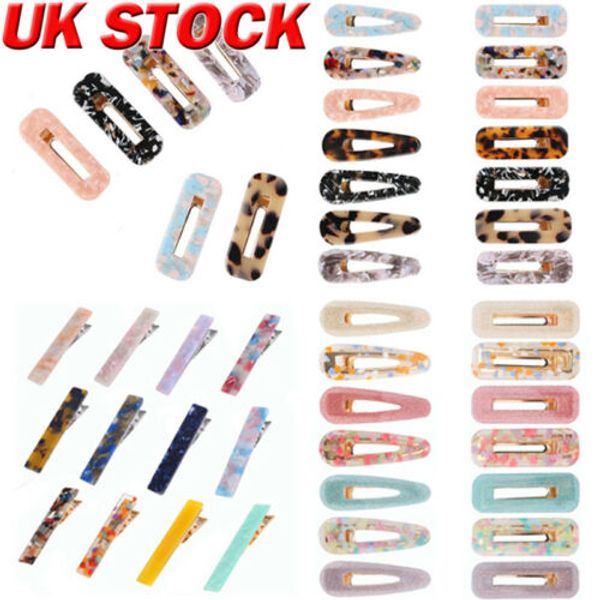 

lady multicolor glitter jelly transparent acetate resin strip hairpin hair clip, Slivery;white