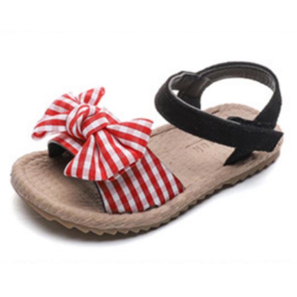 

kids shoes girls sandals summer sandals fashionable shoes cute bowknot children casual baby beach breathable, Black