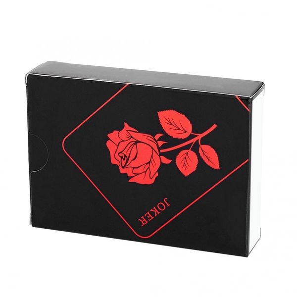 

прочный playing cards пластиковые водонепроницаемый deck rose покрыло черный покер карты магия игра стандартной карты запуск трикотажные изд, Black;blue