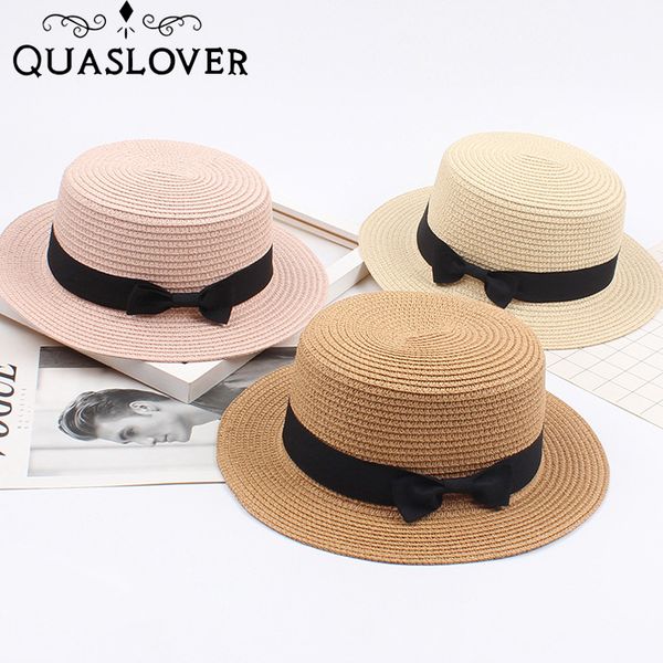

elegant women's summer hat beach sun protection sunshade straw hat female casual cap bowknot beach summer women cap, Blue;gray