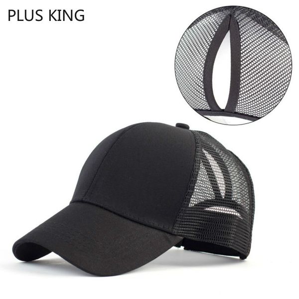 

2019 summer women ponytail baseball cap casual lady caps sports open mouth red khaki white black pink hat, Blue;gray