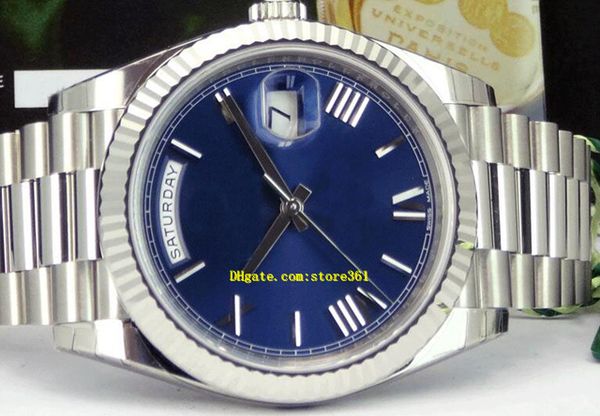 

10 style 008 mens watches 228238 228239 228235 mechanical automatic 40mm yellow gold 18k white gold president roman dial movement 2813, Slivery;brown