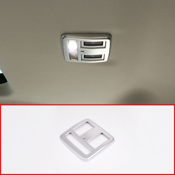

for discovery 5 lr5 l462 2017-20 auto interior accessories abs matte chrome rear roof reading light frame cover trim