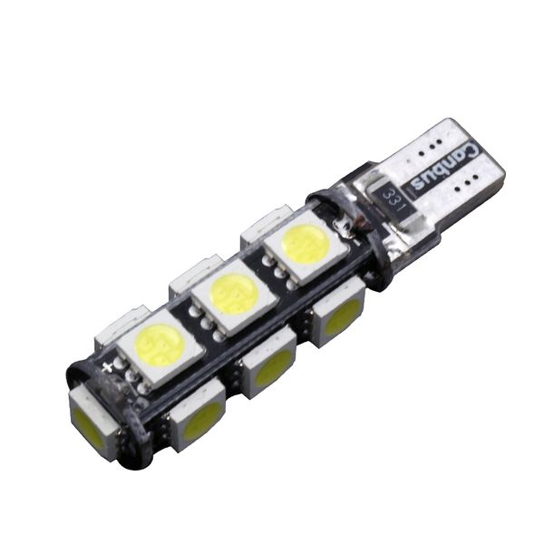 4 Uds Canbus libre de errores blanco T10 13 SMD 5050 bombilla LED Interior W5W 158 192