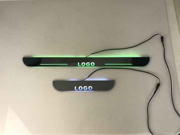 

wooacrylic led moving door scuff dynamic welcome light sill with colors changing flat plate lining strips for saab 42250