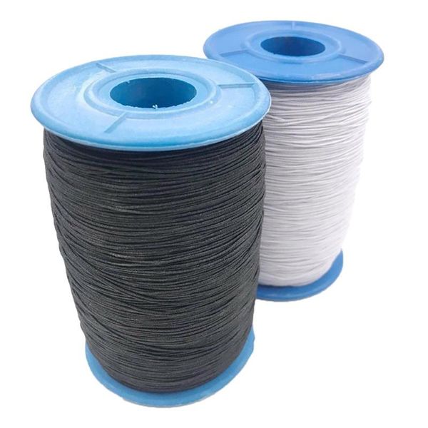 

2 rolls упругие latex rope thread лоскутное вышивка одежда мешок pe герметизация упаковка швейная фурнитура обстановка, Black;white