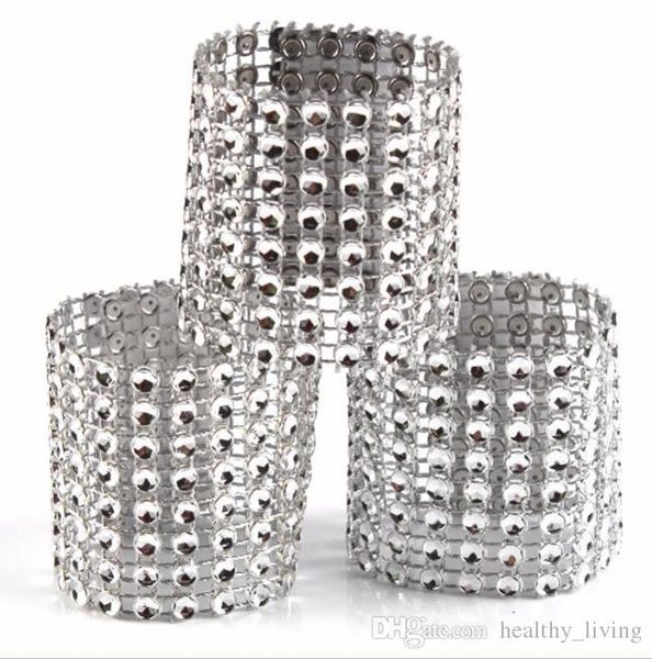 

diamond napkin rings for wedding napkin holders rhinestone chair sashes banquet dinner christmas table decoration gold and silver 888