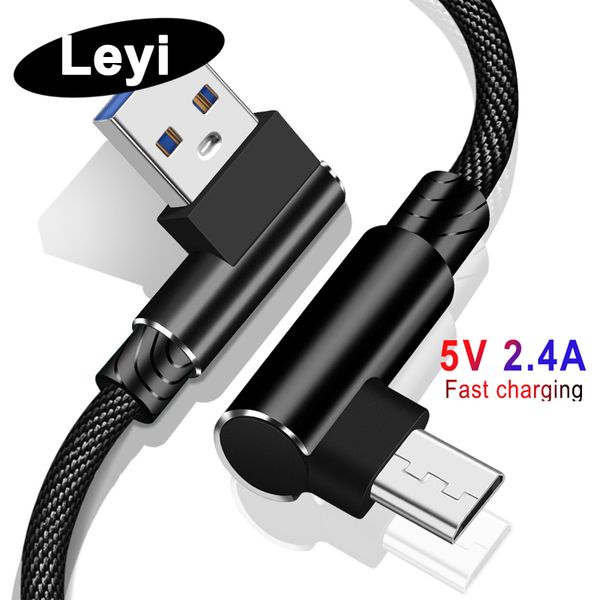 

1 шт плетеный 90 градусов Прямоугольный тип C / Micro USB быстрая синхронизация данных з