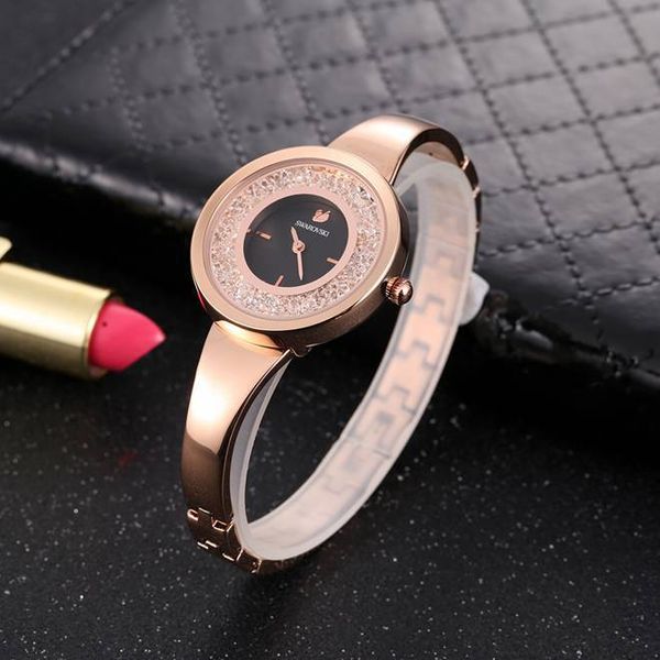 

New fa hion dre watche noble diamond dial ladie ver atile watch relogio feminino famou brand warov ki women 039 wri twatche reloj, Slivery;brown