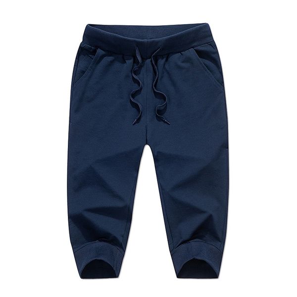 

men pants casual cotton solid color bermudas hombre short pants summer joggers short sweatpant hight quality sport capris pants, Black