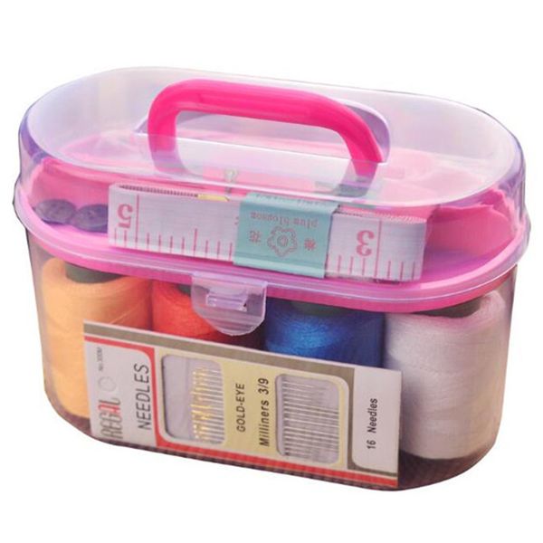 

10 sewing kit storage box for needlework storage and home decorations needles sewing thread pins thimble for diy apparel mini tool sewing