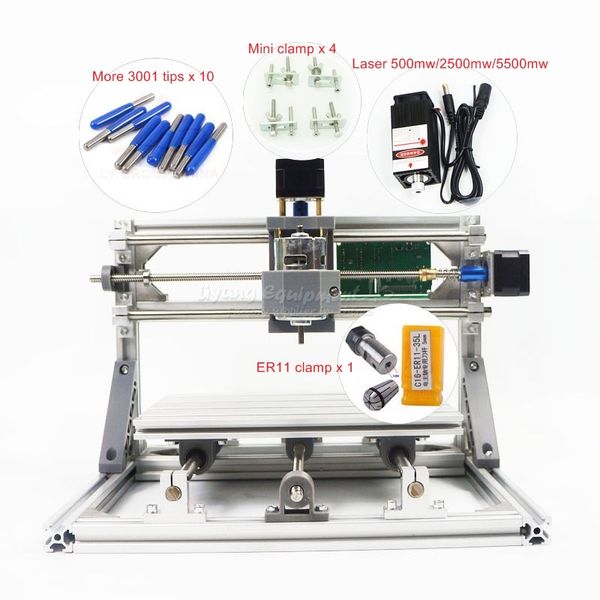 

disassembled pack mini cnc 2418 pro with/without laser head 500mw/2500mw/5500mw engraving pcb milling machine with grbl control