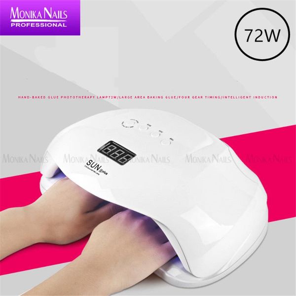 

72w nail lamp infrared intelligent induction 36 led/uv double light source lamp beads dry quickly and efficiently
