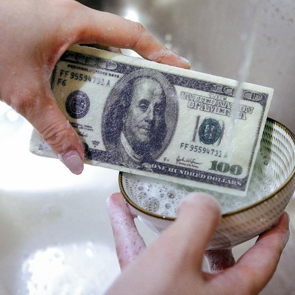 

kitchen car creative dollar dishwashing sponge dish cloth dollar shape scouring pad not oil pan brush sponge scouring pads cleaning supplies