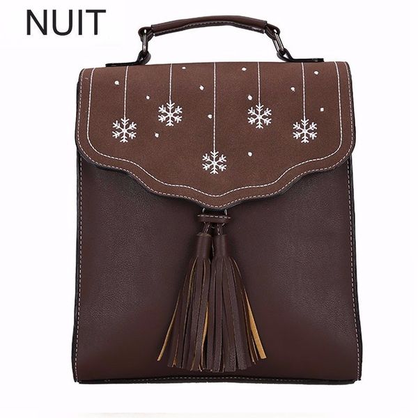

england tassels zipper shoulder travel women backpack high quaity pu leather backpack fashion ubs plecak backpacks school bags
