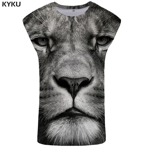 

happiness plum lion tank men gray mens bodybuilding 3d stringer animal undershirt ftness clothing vest sleeveless shirt man anime, White;black