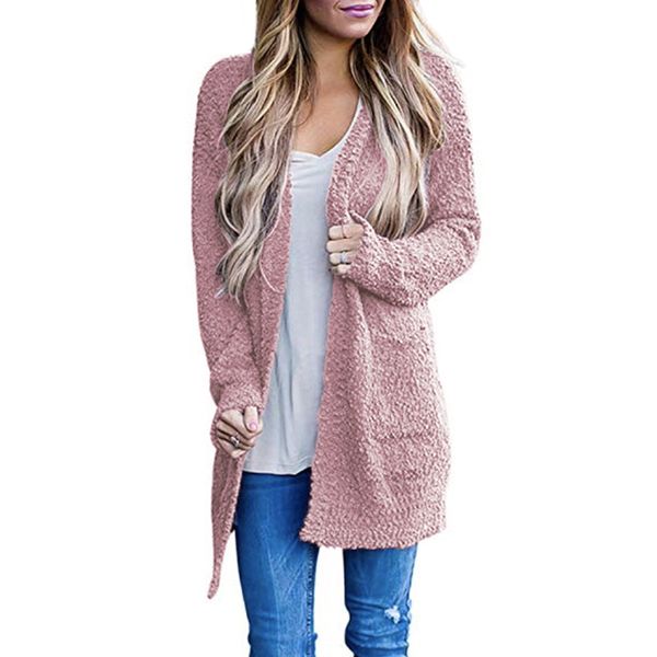 

womens designer knit cardigan solid color sweaters for youth girls brand casual mid-length sweater coat 2019 new trend, White;black