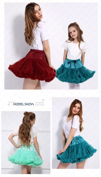 

summer lady girls tutu skirt pettiskirt lolita petticoat adjustable elastic party ballet dresses fluffy chiffon tutus princess skirt d61608, Blue