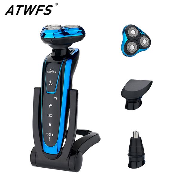 

atwfs electric shaver for men shaving machine beard shaver razor nose trimmer washable rechargeable