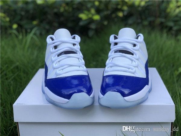 

air authentic 11 low wmns concord white bred basketball shoes 11s men women white black retro athletic sneakers with box av2187-160