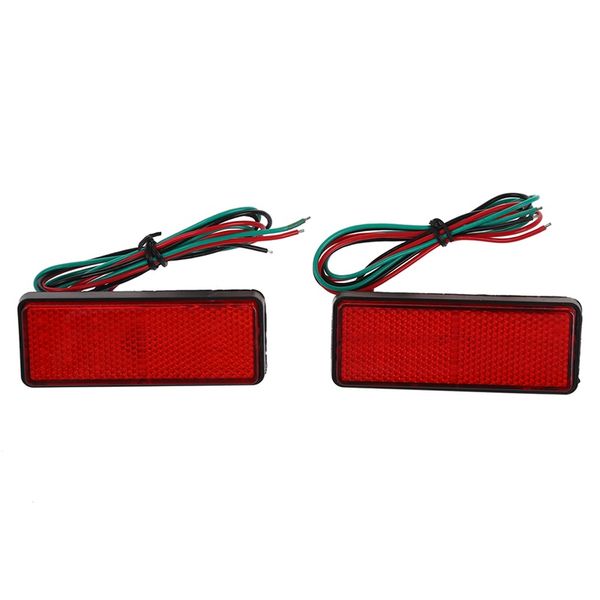 

2x led red reflector tail brake smarker light truck trailer atv rv motor suv