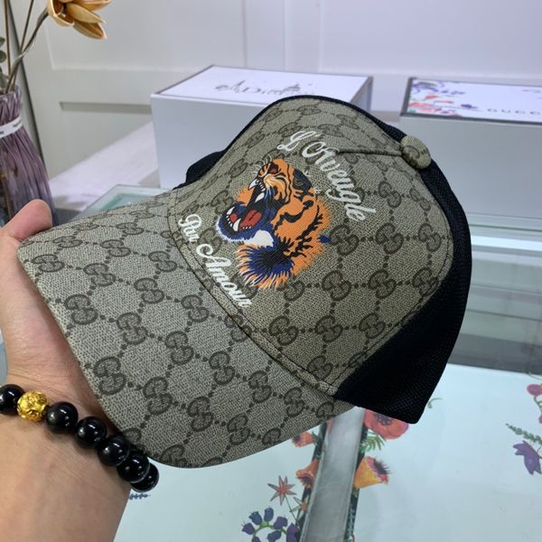 

summer luxury men women cap tiger print hats hip hop baseball street style luxury ball caps snapback caps no box g letter 20020807ce, Blue;gray