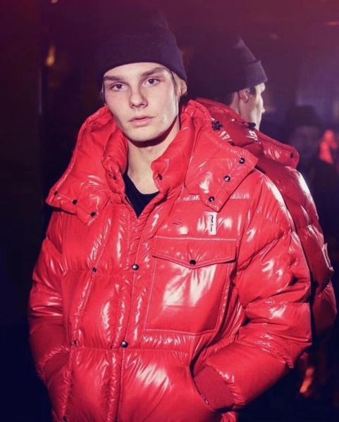 

new collection classic red winter coat, Black