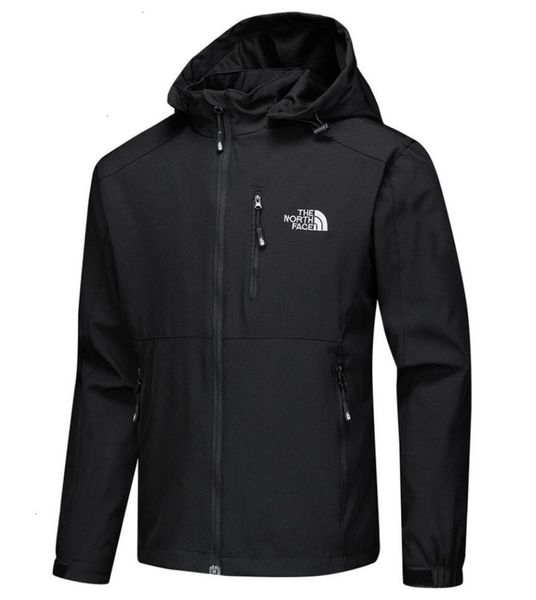 

Роскошные мужские куртки с длинным рукавом молнии ветровка Ветрокрылая мужская водонепроницаемая куртка с северной стороны, толстовка с капюшоном пальто одежда L-4XL черный 619 C666