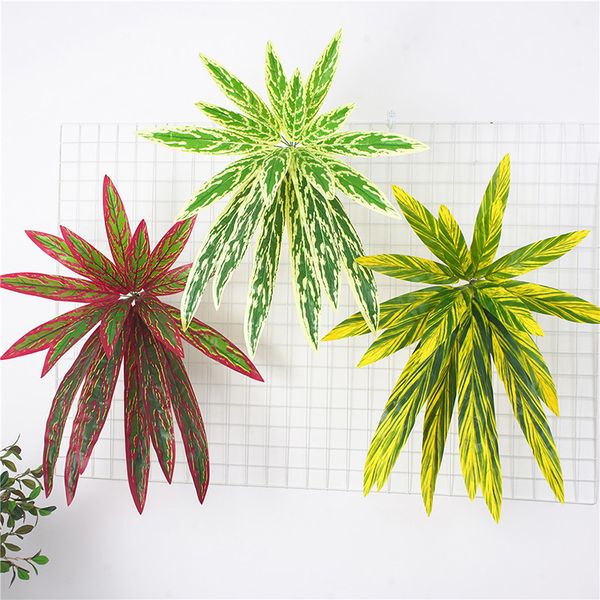 

1 pc simulation gladiolus leaf real touch artificial flower wedding garden plant wall green plant decorative false flower