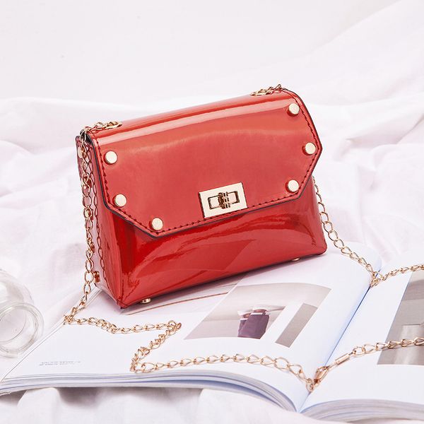 

laser bag female rivet shoulder messenger chain small square purses handbags alexa bags for women 2020 sac femme